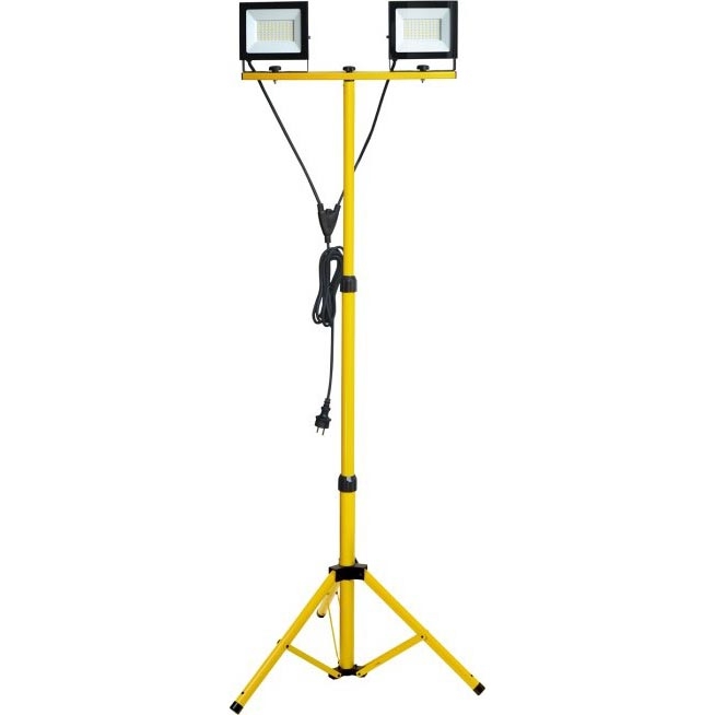 LED projektør med stativ TIGRA 2xLED/50W/230V 4000K IP54 sort/gul