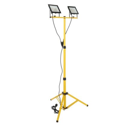LED projektør med stativ TIGRA 2xLED/50W/230V 4000K IP54 sort/gul
