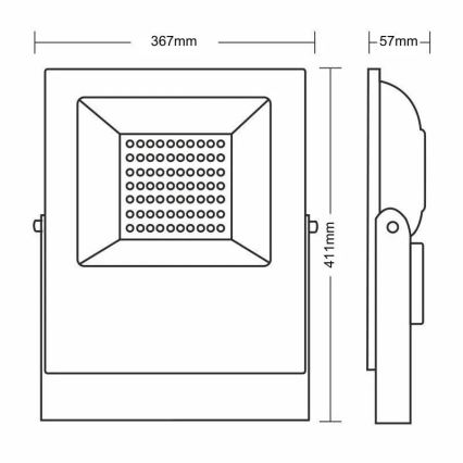 LED projektør PROFI PLUS LED/150W/230V 5000K IP66