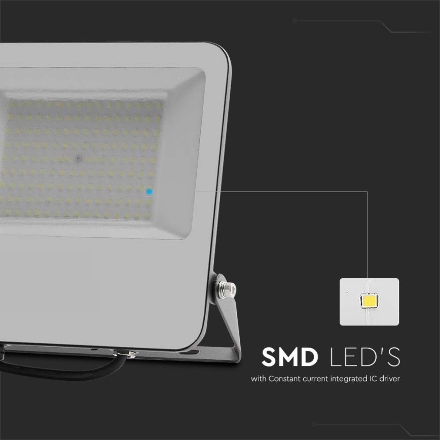 LED projektør SAMSUNG CHIP LED/100W/230V 4000K IP65 sort