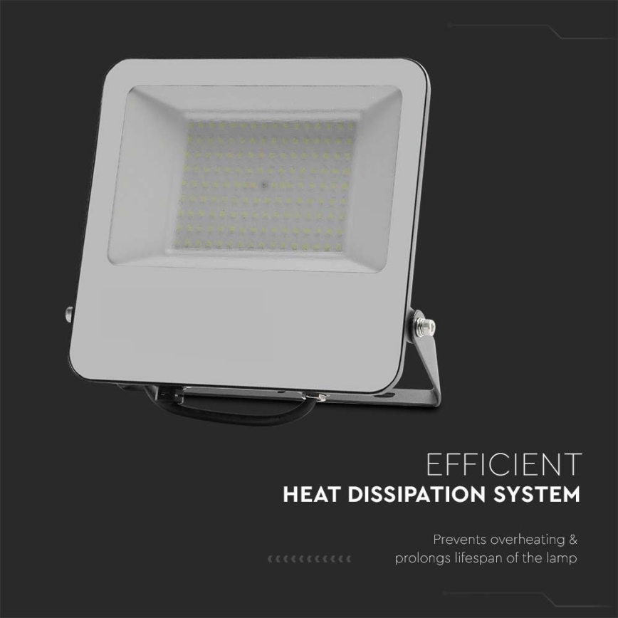 LED projektør SAMSUNG CHIP LED/100W/230V 4000K IP65 sort