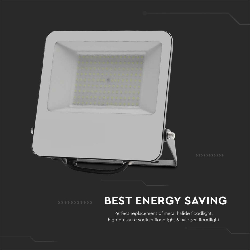 LED projektør SAMSUNG CHIP LED/100W/230V 4000K IP65 sort