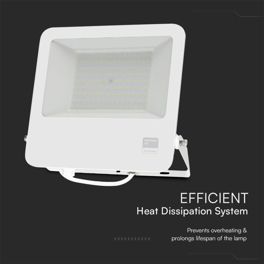 LED projektør SAMSUNG CHIP LED/100W/230V 6400K IP65 hvid