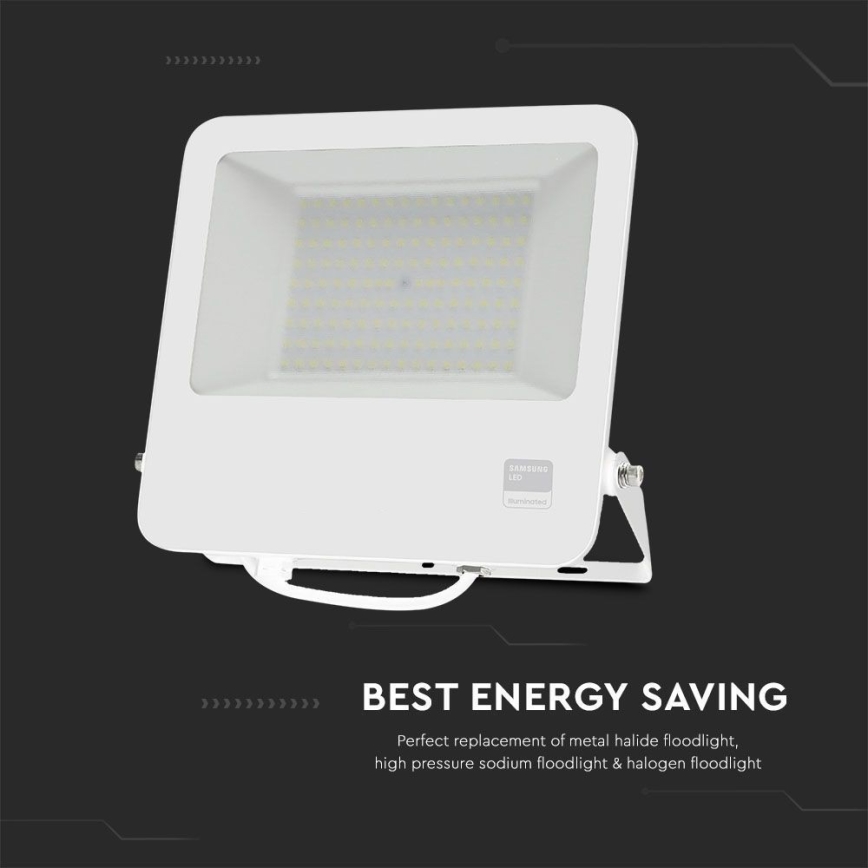 LED projektør SAMSUNG CHIP LED/100W/230V 6400K IP65 hvid