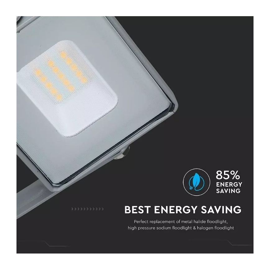LED projektør SAMSUNG CHIP LED/10W/230V IP65 4000K grå