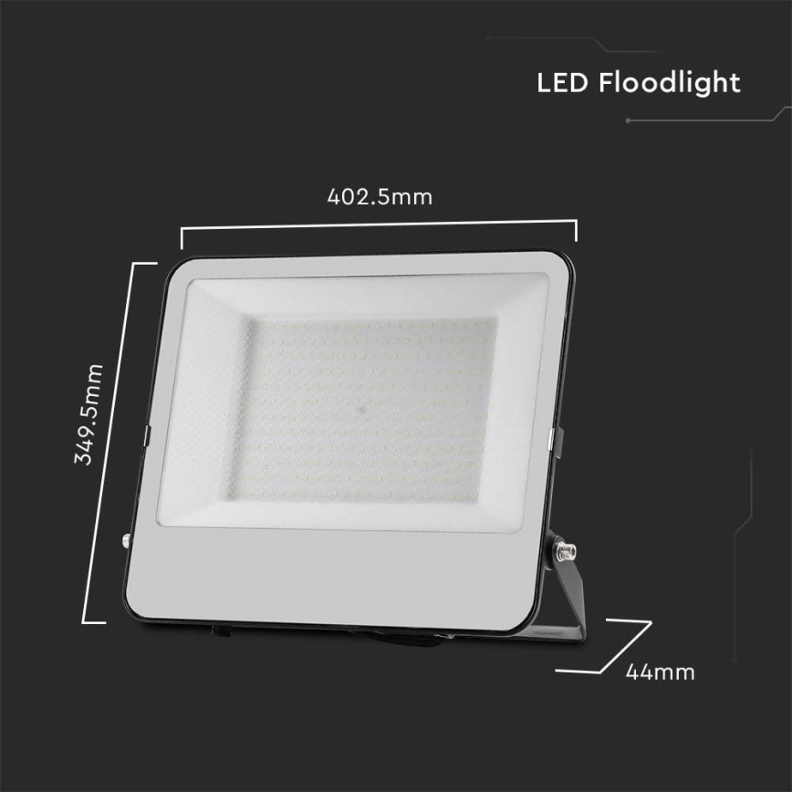 LED projektør SAMSUNG CHIP LED/200W/230V 4000K IP65 sort