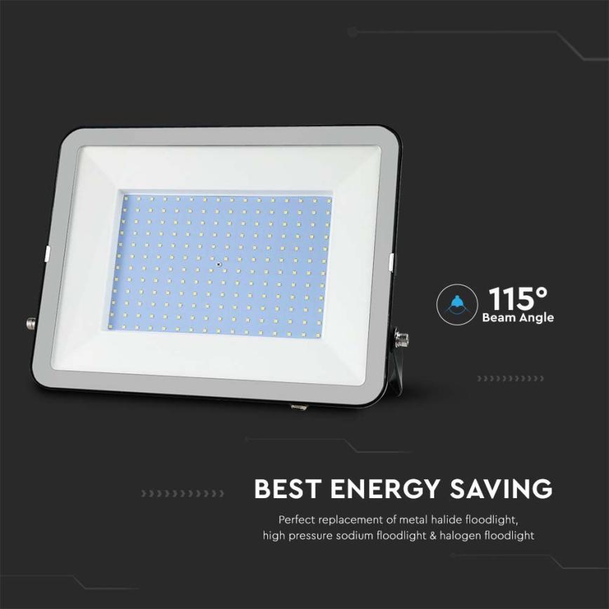 LED projektør SAMSUNG CHIP LED/300W/230V 6500K IP65 sort