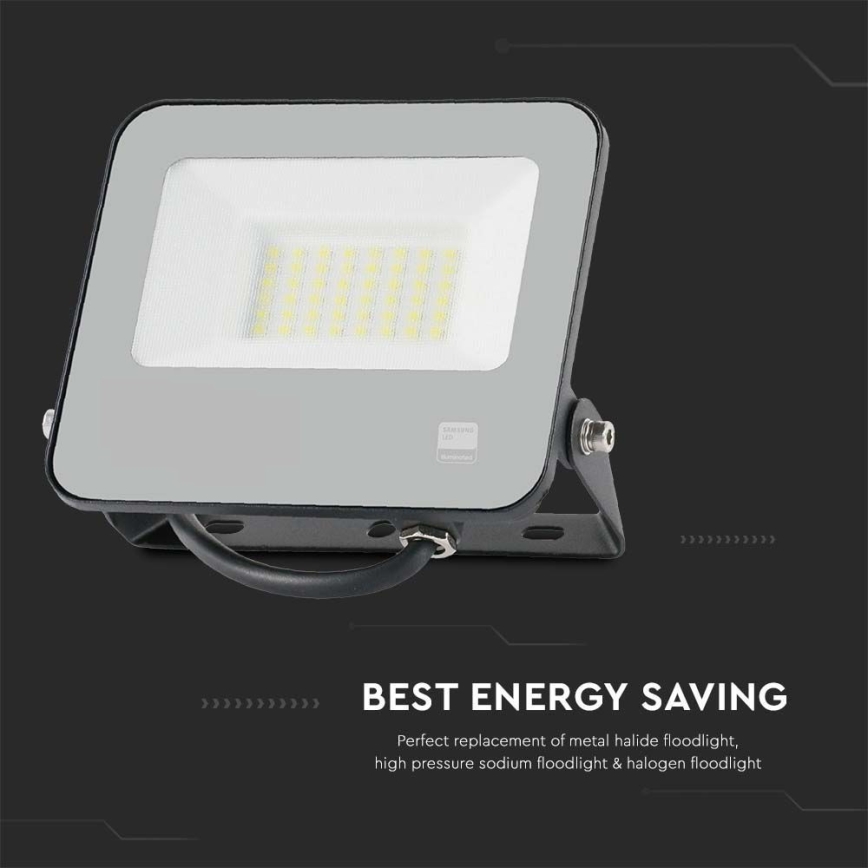 LED projektør SAMSUNG CHIP LED/30W/230V 4000K IP65 sort