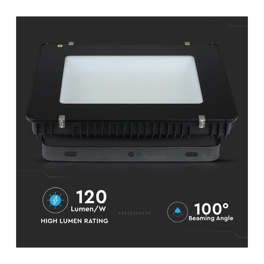 LED projektør SAMSUNG CHIP LED/500W/230V IP65 6400K sort