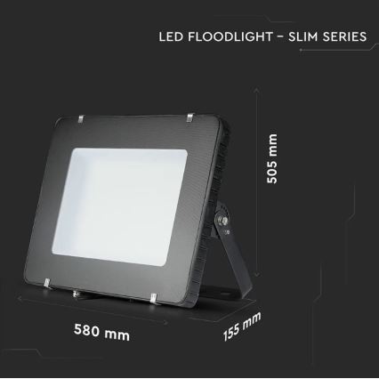 LED projektør SAMSUNG CHIP LED/500W/230V IP65 6400K sort