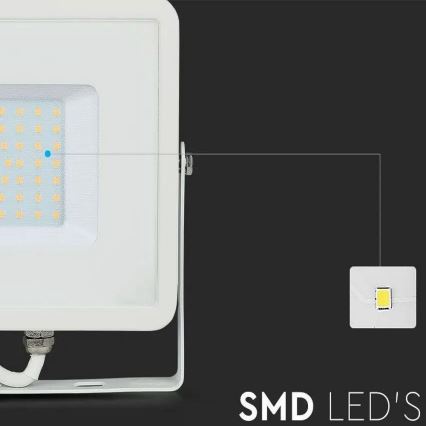 LED projektør SAMSUNG CHIP LED/50W/230V 6500K IP65 hvid