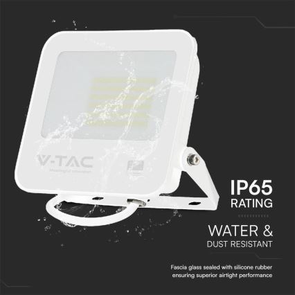 LED projektør SAMSUNG CHIP LED/50W/230V 6500K IP65 hvid