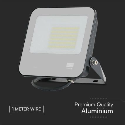 LED projektør SAMSUNG CHIP LED/50W/230V 6500K IP65 sort