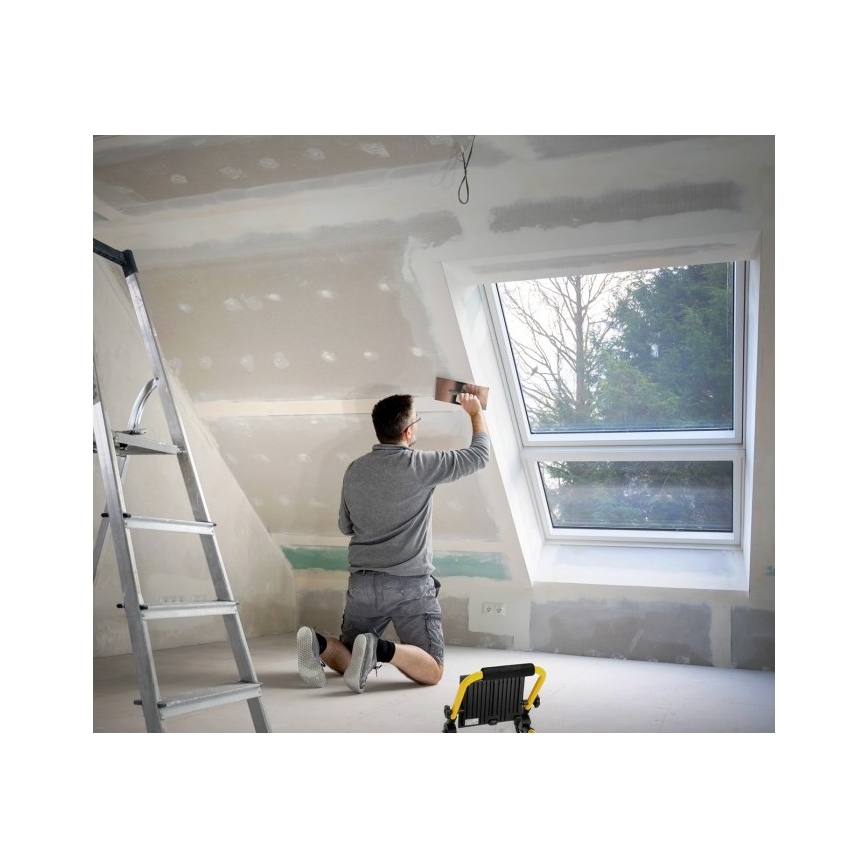 LED projektør TIGRA LED/100W/4000K IP54 sort/gul