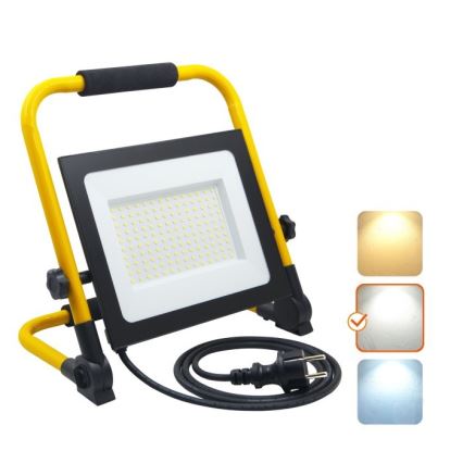 LED projektør TIGRA LED/100W/4000K IP54 sort/gul