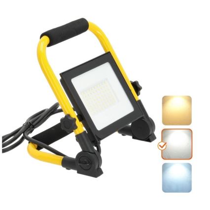 LED projektør TIGRA LED/50W/4000K IP54 sort/gul