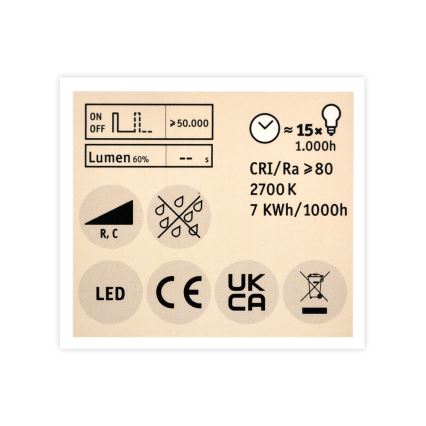 LED projektørpære dæmpbar GU5,3/6,5W/12V 2700K - Paulmann 28759