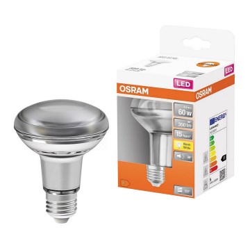 LED projektørpære R80 E27/4,3W/230V 2700K - Osram