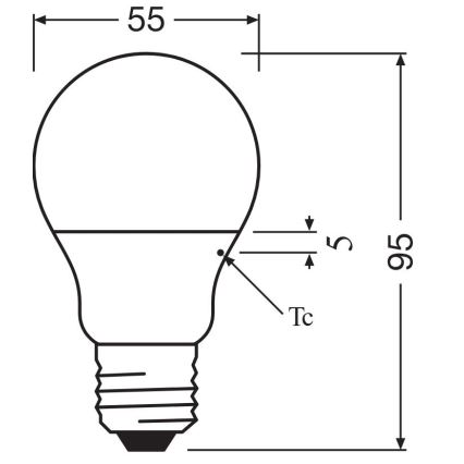LED-pære A40 E14/4,9W/230V 2700K - Osram