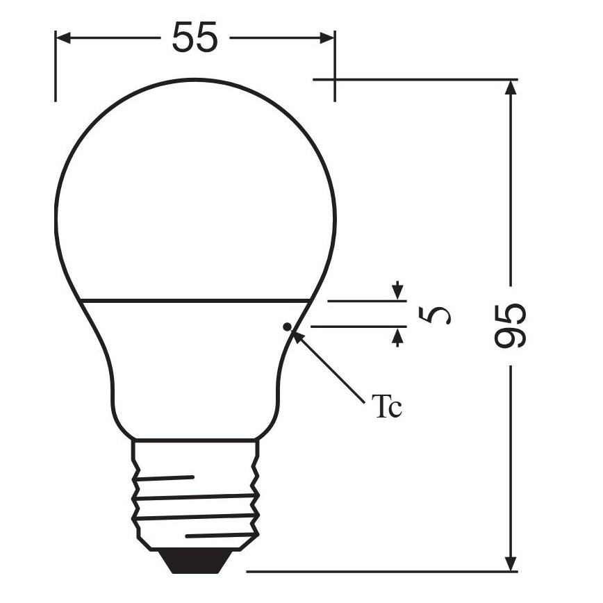 LED-pære A40 E14/4,9W/230V 2700K - Osram