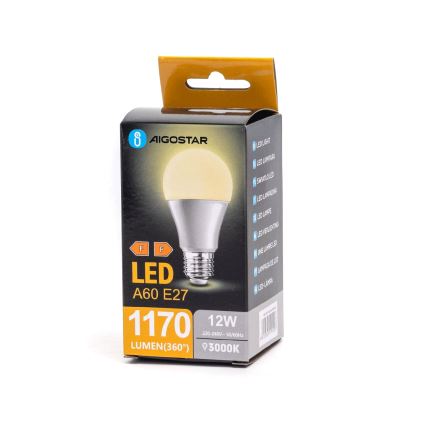 LED-pære A60 E27/12W/230V 3000K - Aigostar