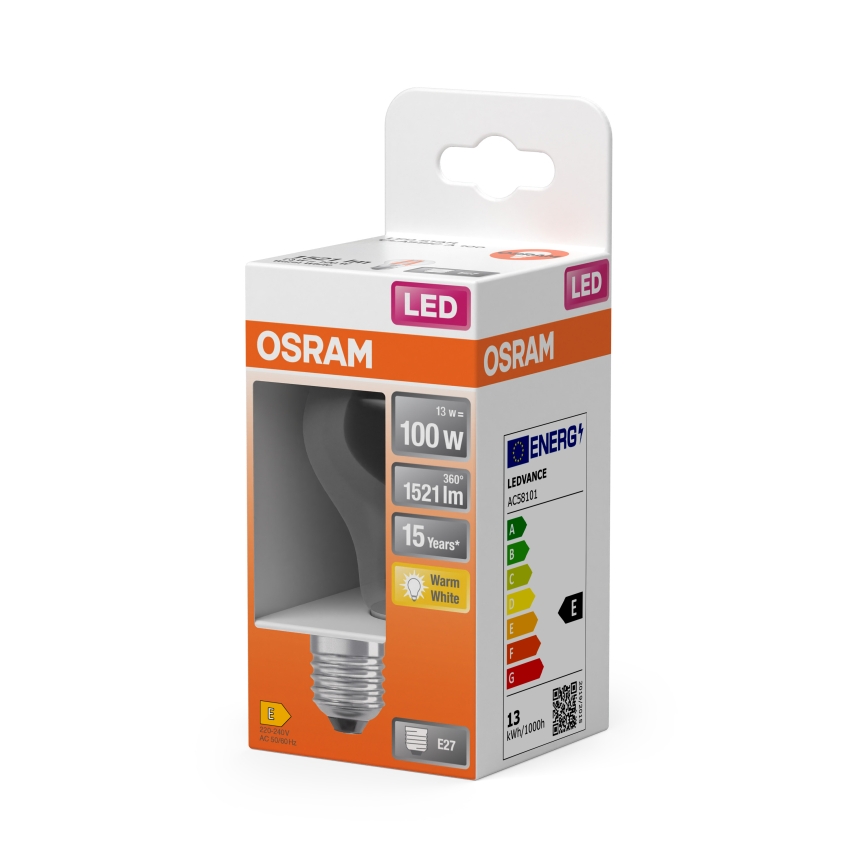 LED-pære A60 E27/13W/230V 3000K - Osram