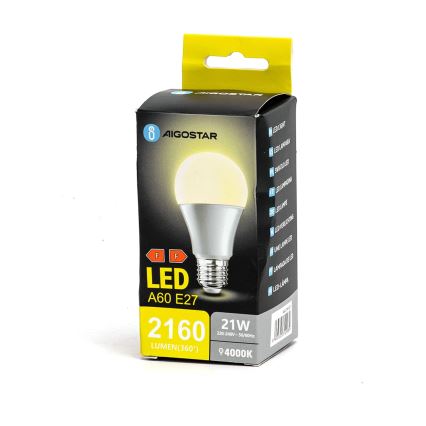 LED-pære A60 E27/21W/230V 4000K - Aigostar