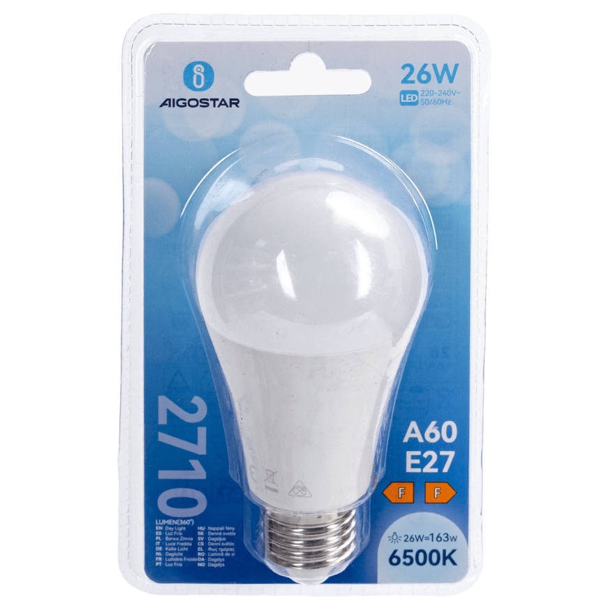 LED-pære A60 E27/26W/230V 6500K - Aigostar