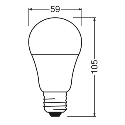 LED-pære A60, E27, 8 W, 230 V, 6500 K - Osram