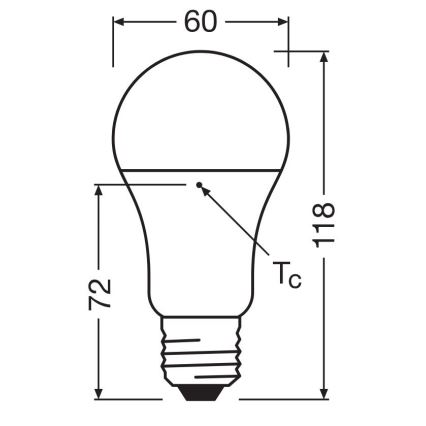 LED Pære af genanvendt plast A100 E27/14W/230V 4000K - Osram
