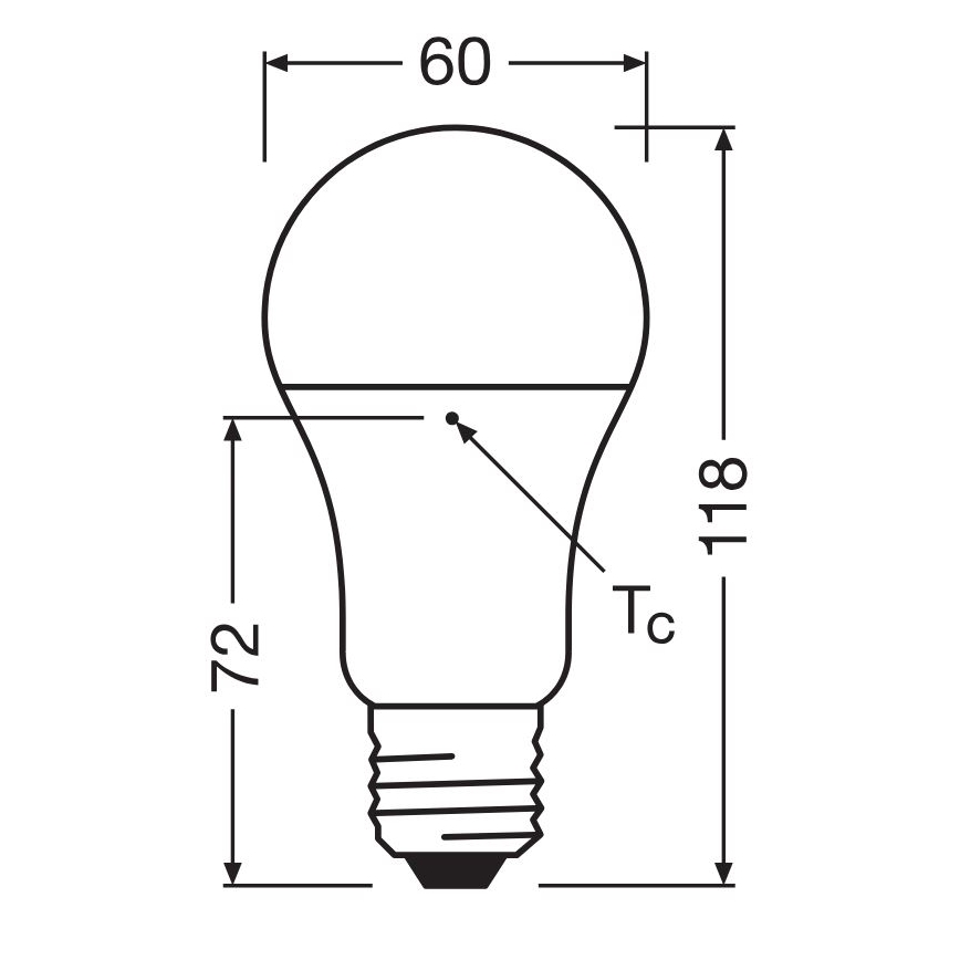LED Pære af genanvendt plast A100 E27/14W/230V 4000K - Osram