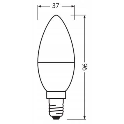 LED Pære af genanvendt plast B40 E14/4,9W/230V 2700K - Ledvance