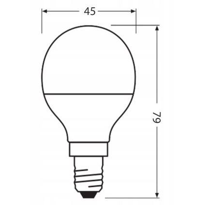 LED Pære af genanvendt plast P45 E14/4,9W/230V 2700K - Ledvance