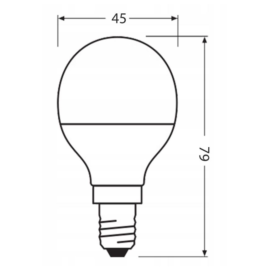 LED Pære af genanvendt plast P45 E14/4,9W/230V 2700K - Ledvance