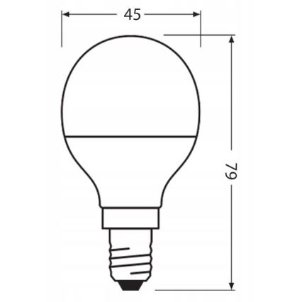 LED Pære af genanvendt plast P45 E14/4,9W/230V 4000K - Ledvance