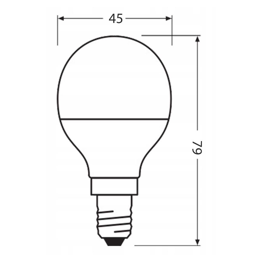 LED Pære af genanvendt plast P45 E14/4,9W/230V 4000K - Ledvance