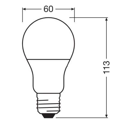 LED-pære antibakteriel A60 E27/8,5W/230V 2700K - Osram