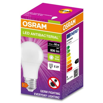 LED-pære antibakteriel A60 E27/8,5W/230V 4000K - Osram