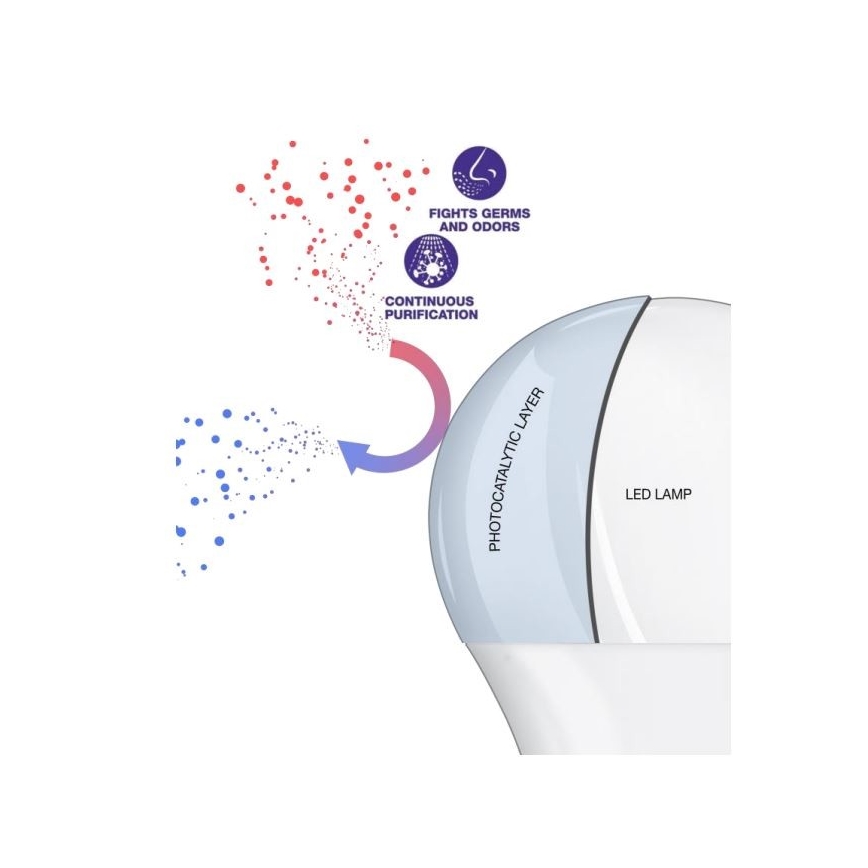 LED-pære antibakteriel A60 E27/8,5W/230V 6500K - Osram