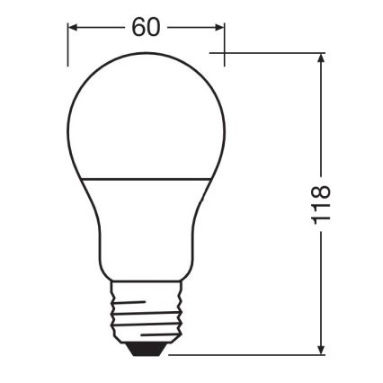 LED-pære antibakteriel A75 E27/10W/230V 2700K - Osram