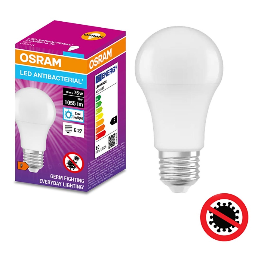 LED-pære antibakteriel A75 E27/10W/230V 6500K - Osram