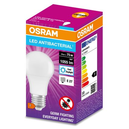 LED-pære antibakteriel A75 E27/10W/230V 6500K - Osram