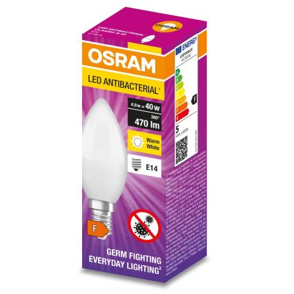 LED-pære antibakteriel B40 E14/4,9W/230V 2700K - Osram