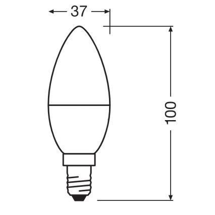 LED-pære antibakteriel B40 E14/4,9W/230V 2700K - Osram