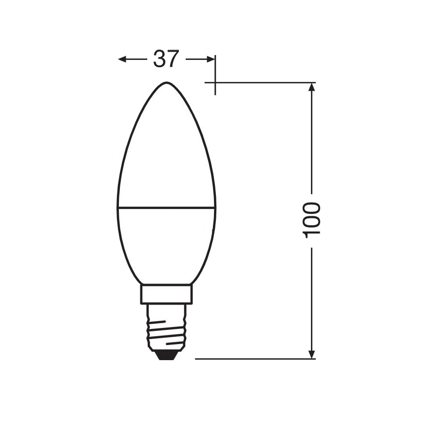 LED-pære antibakteriel B40 E14/4,9W/230V 2700K - Osram