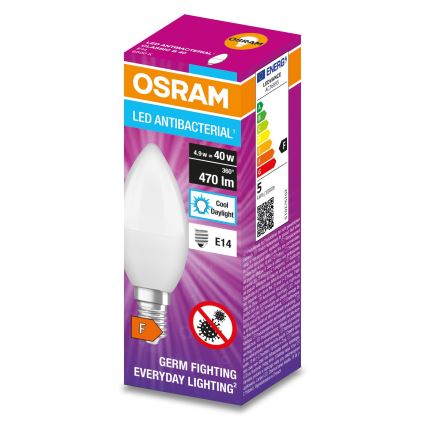 LED-pære antibakteriel B40 E14/4,9W/230V 6500K - Osram