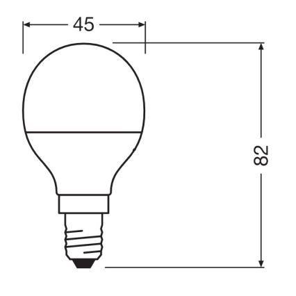 LED-pære antibakteriel P40 E14/4,9W/230V 2700K - Osram