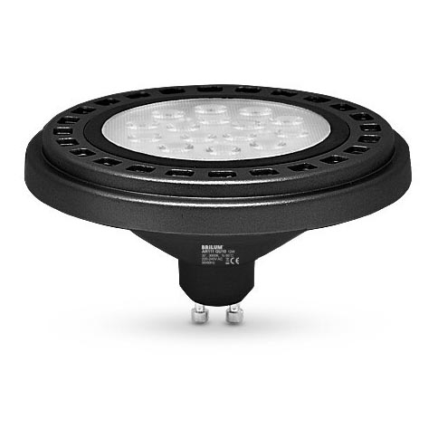 LED-pære AR111 GU10/12W/230V 4000K sort 30°