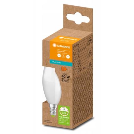 LED-pære af genanvendt plast B40 E14/4,9W/230V 4000K - Ledvance