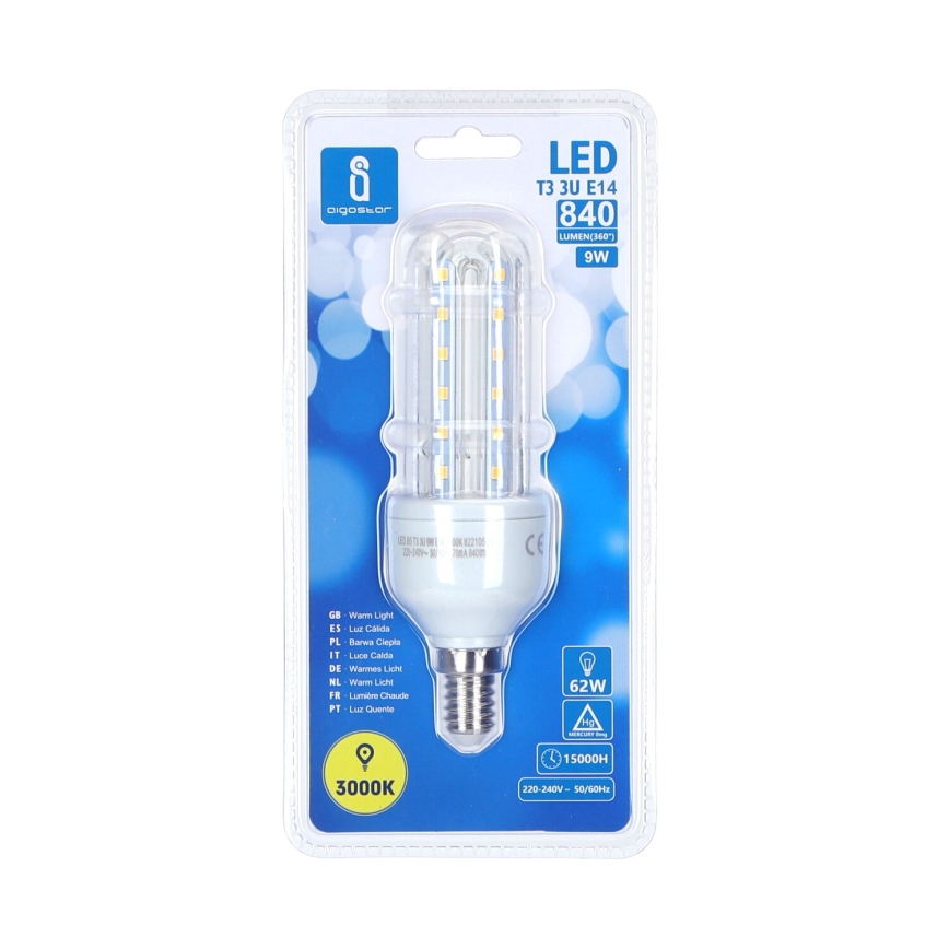 LED-pære B5 E14/9W/230V 3000K - Aigostar